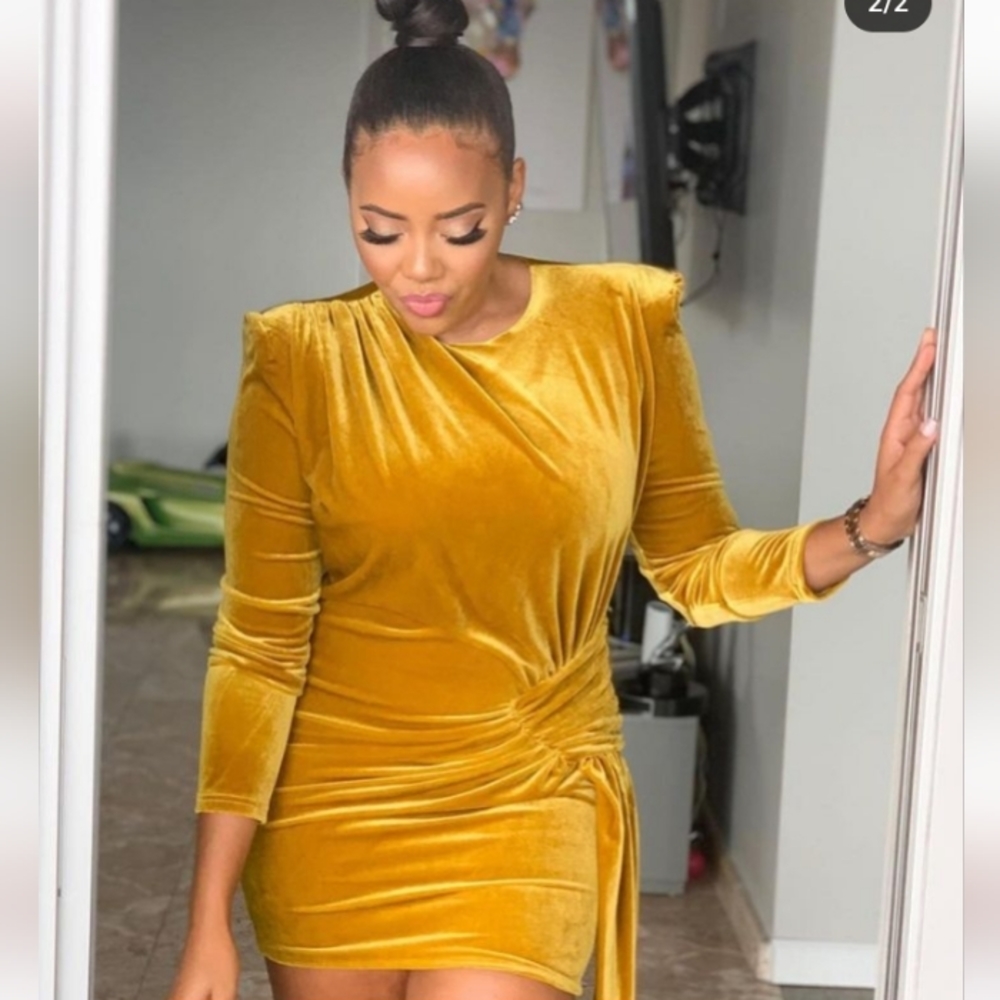 Sexy Velvet Ruched Dress